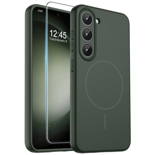 ZAPICA Magnetic Slim Case for Galaxy S23 in Dark Green